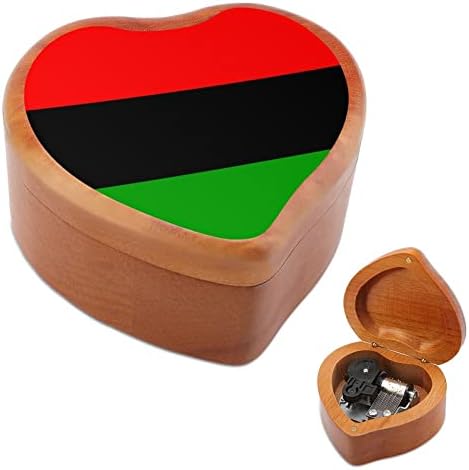 Bandeira Africana Pan Africana Vintage Modelo Caixa Musical Caixa Musical Box em forma de música Presentes para amigos da