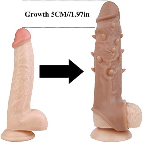 Manga de manga de pênis de silicone macio, rearção de ejaculação de ejaculação ereção de eixo erótico brinquedo sexual adulto