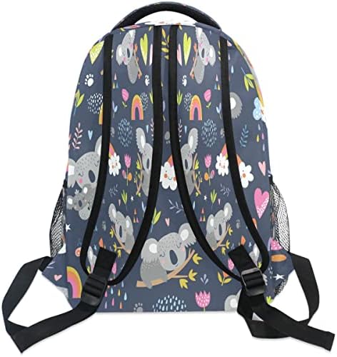 Mochilas Koala fofas de Pfrewn para meninas animais floral arco -íris backpack bookbags para crianças estudantes
