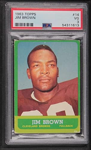 1963 Topps 14 Jim Brown Cleveland Browns-FB PSA 3,00 Browns-Fb Syracuse