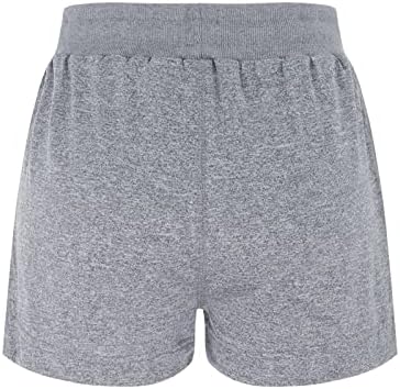 Shorts de suor para mulheres fofas estampas fofas shorts confortáveis ​​shorts de cordão alta de cintura alta shorts de