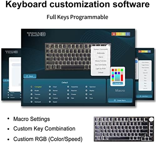 Dierya T83 75% do teclado mecânico com montagem de junta, kit de teclado DIY sem fio/sem fio/2,4 GHz de troca quente, com botão de fundo RGB, luz de fundo de pudim, botão multimídia.