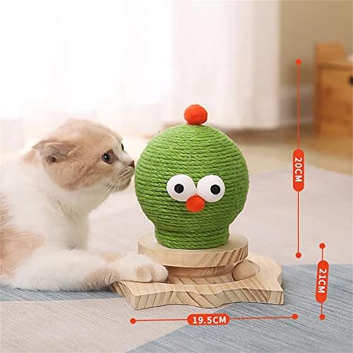 Oallk Pet Sword Sword Hemp Ball toca -gato sólido gato pegando gato brinquedo de brinquedo moendo a coceira de gato