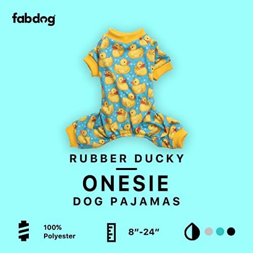 Fabdog Rubber Ducky 12 Pijamas com pacote de banheira de Bathrobe Large-X-Large Matching Rubber Ducky