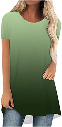Teas de lounge adolescente camisetas de manga curta camisas camisas de barco gradiente de pescoço colorido bloco de