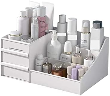 Organizador de maquiagem de grande capacidade para quarto de banheiro, caixa de armazenamento cosmético com gavetas, recipiente