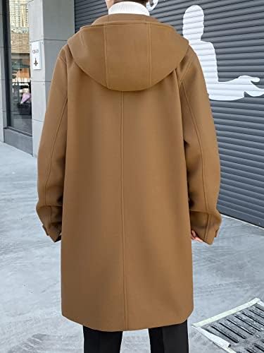 Jaquetas oshho para mulheres - homens de bolso de bolso encapuzado sobretudo com capuz