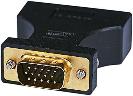 MONOPRICE 102397 HD15 Male para DVI-A Adaptador feminino, Gold Bated