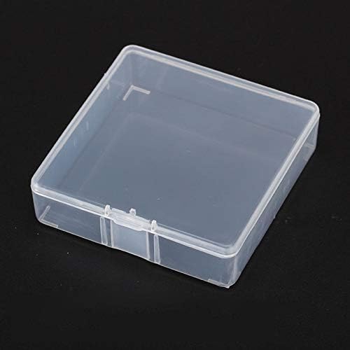 Anncus 100pcs 8.2*8.2*2,3cm Caixas de plástico transparentes embalagens de armazenamento Peças pequenas caixas de componentes e acessórios ZA5126
