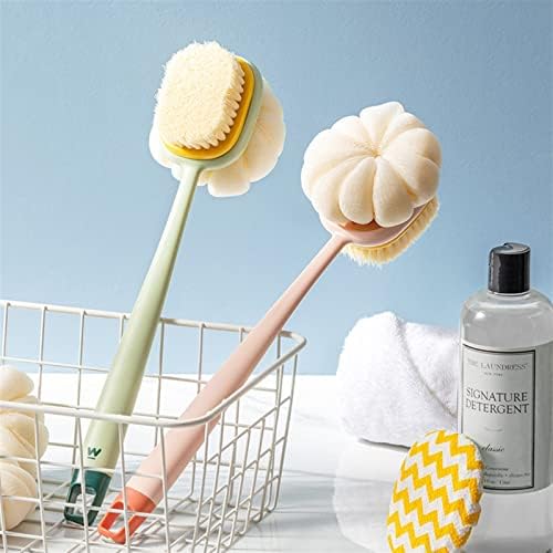 Jkyou esfoliando pano de lavagem ampliar esponja longa hanlde de cabelo macio escova de banho de banho dupla de limpeza