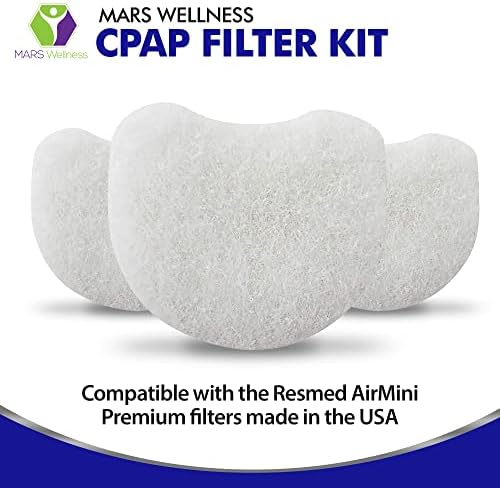 Kit de filtro CPAP de Wellness Mars Kit 20 - Compatível com Máquina CPAP de Airmini Resmed - Filtro descartável hipoalergênico Ultra Fine - fabricado nos EUA