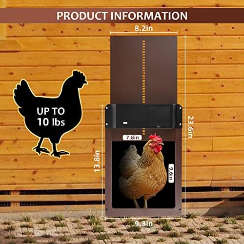 Abridor automático de porta de galinha automática de galinha, acessórios de galinheiro de porta de galinha, suprimentos