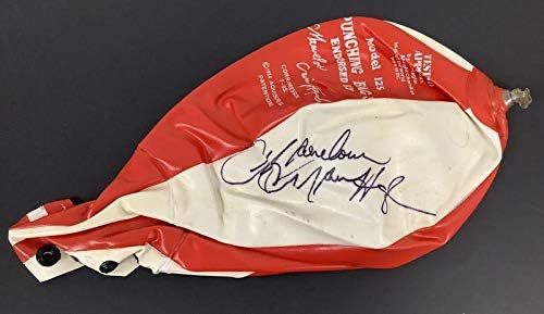 Maravilhoso Marvin Hagler assinou Speed ​​Bag Boxing Autograph Champion Hof PSA/DNA - Equipamento de boxe autografado