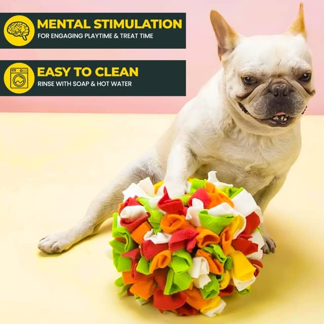 Janeh Snuffle Ball Dogs - Bola de alimentação interativa para animais de estimação, a comida reduz o tédio, ansiedade -