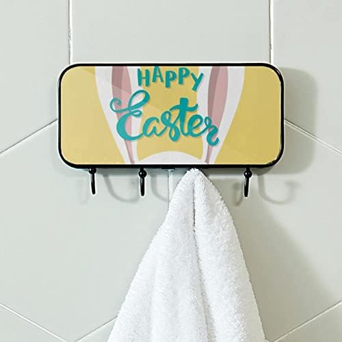 Toalheiro Montado com o toalha Rack de toalha decoração de banheira de roupão de casaco Roupas de coelho de coelho O organizador de armazenamento de toalha de banho amarelo