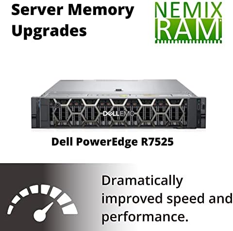 NEMIX RAM 64GB DDR4-3200 PC4-25600 ECC RDIMM Atualização de memória do servidor registrada para Dell PowerEdge R7525 Servidor de rack