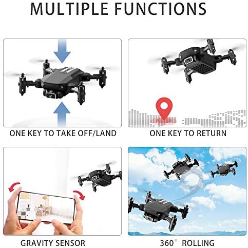 GOOLRC Mini Drone para crianças e adultos, quadcopter LS-Min RC com câmera 1080p, flip de 360 ​​°, foto/vídeo de gesto, vôo de rastreamento, altitude, modo sem cabeça