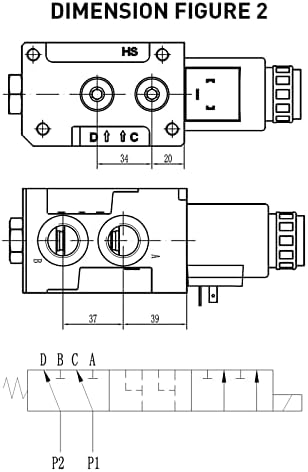 Válvula de desviador solenóide hidráulico de inpanóis, 13gpm de seletor solenóide hidráulico DC12V, pressão máxima 200 bar 200
