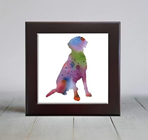 Resumo roxo Chesapeake Bay Retriever Dog Autcolor Art Tile Decorativa