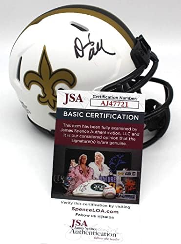 Dennis Allen assinou o capacete de futebol de New Orleans Saints com JSA CoA AJ47721 - Capacetes NFL autografados