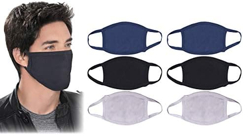Máscara de segurança de algodão - 2 Palinhas de máscara facial de algodão de algodão de 6, máscara macia, reutilizável e