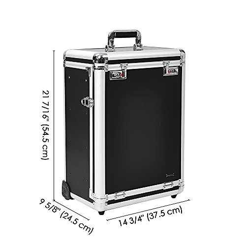 BYOOTique Rolling Makeup Case Cosmetic Artist Organizer Box Caixa de viagem de pedicure de 4 camadas com bloqueio de