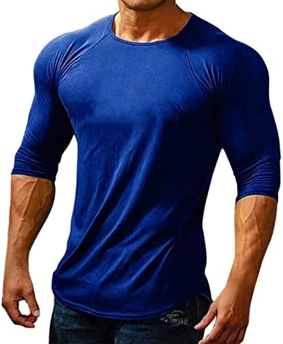 Camisas de vestido de verão para homens primavera e verão novas camisetas casuais de pescoço redondo masculino para