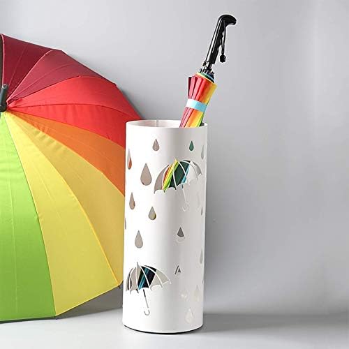 Stands de guarda -chuva lxdzxy, guarda -chuva de guarda -chuva de metal, com ganchos e bandeja de gotejamento, para decoração