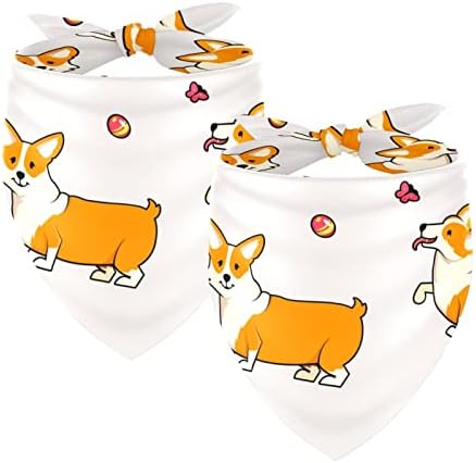2 pacotes de cachorro bandana lavável cachorro quadrado cachorro lenço de lenço de cachorro para menino e garoto corgi cão padrão