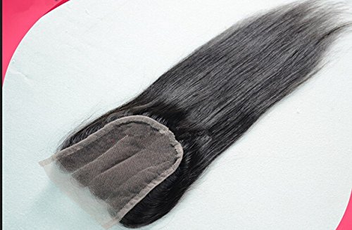 2018 Popular Dajun Hair 8a 3 Way Fechamento de renda com pacotes de pacote de cabelo virgens da Virgem Mongol reta 3Bundles e