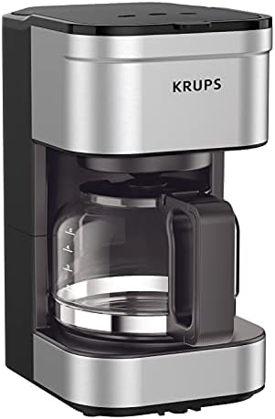 Krups simplesmente fabricam cafeteira de cafeteira de gotejamento em aço inoxidável 5 xícara de café 650 watts filtro,