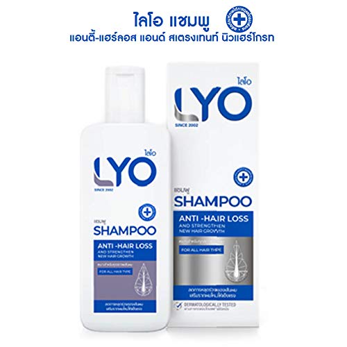 Lyo Shampoo Hair Growth Anti Larda de cabelo Reduzir Cabelo Formula intensiva fina Fórmula de ervas 200ml Regro
