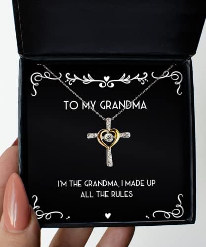 Presentes úteis da avó, eu sou a avó, inventei todas as regras, colar de dança cruzada única para a avó do neto