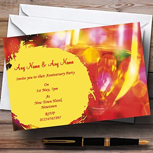 Festa de casamento de vidros de champanhe convites personalizados
