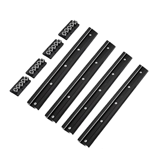Mssoomm Inner Double Axis Roller Ball Bearing Linear Motion Guide Rail Track SGR10 4PCS L: 2100mm/82.68 inch + 4PCS SGB10-5UU Five