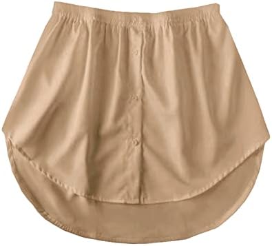 T-shirts Extenderes femininos em camadas de camadas de primeira varredura inferior Mini-saia Mini-saia Camisas superiores