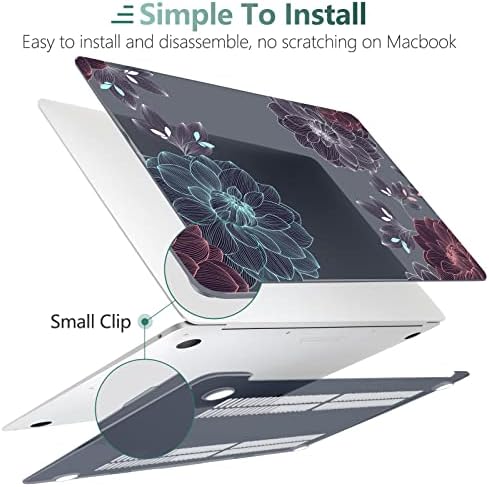 Dongke Compatível com MacBook Air 13 polegadas CASO 2021 2020 2019 2018 Lançamento A2337 M1 A2179 A1932 Com Retina Display