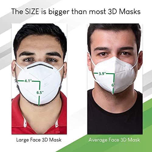 Ceybo 3D Copo adulto Máscara descartável máscaras descartáveis ​​com laços de ouvido fortes confortáveis ​​e faixa