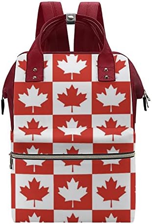 Funnystar Maple Leaf Canada Ca Bandeira Impressa Bolsa de fraldas Baby Bagpack Sacos de Nappy Bolsa de ombro à prova d'água para