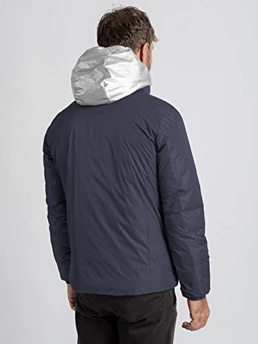 Jaquetas XinBalove para homens Patch Detalhes Colorblock Puffer Jacket