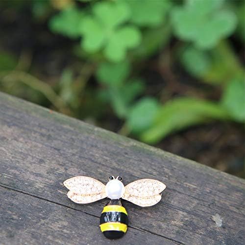 Conjunto de 10 shorts de cristal de cristal de moda abelhas com tema de abelha pino de jóias pinos de lapela para roupas de colarinho de colarinho decoração de bolsa de cachecol