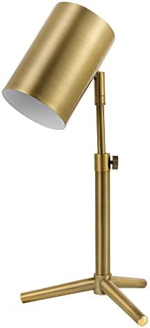 Globe Electric 52097 Lâmpada de mesa Pratt, 18 em 1, Brass 1-Light