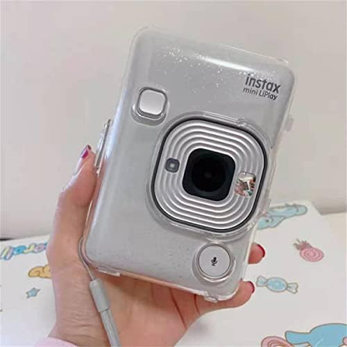Dayjoy Clear Case Compatível com Fujifilm Instax Mini LIPLAY Bolsa de câmera portátil instantânea - Capa de plástico rígido com alças ajustáveis