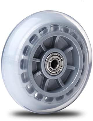 Gruni rodas de rodízios transparentes de 3/4/5 polegadas com rolamento de placa mudo da roda de roda alta elástica 1PCS resistente