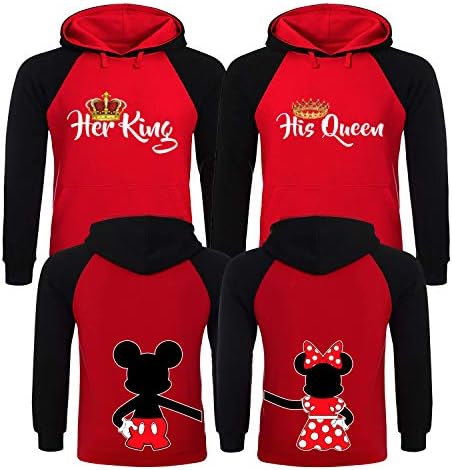 King e Queen Hoodies - casal de casal combinando - his e mole