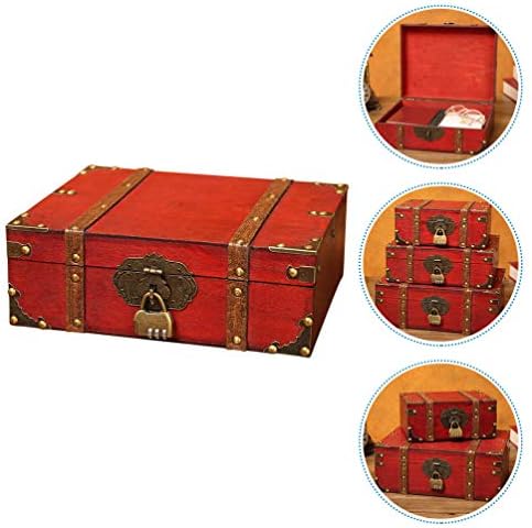 Caixa de jóias de madeira de cabilock Caixa de jóias vintage Caso de armazenamento de caixa