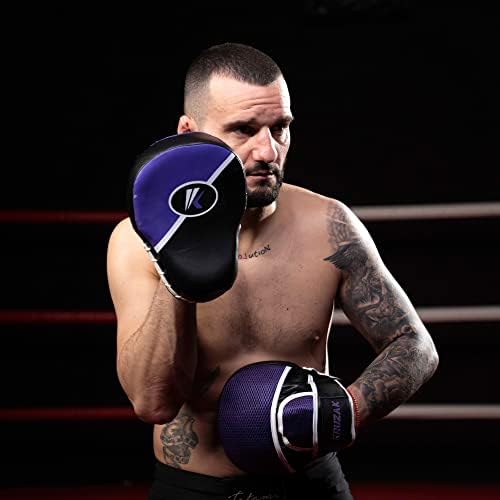 Luvas de boxe premium de Kruzak e luvas de foco definidas para o treinamento de kickboxing e muay thai mma | Almofadas