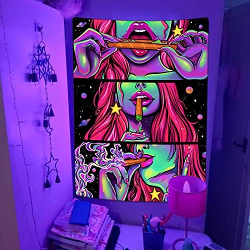 Yeoiat Trippy Tapestry Cool Tapeçaria Parede pendurada Anime Tapeçaria Tapestra Tapeçaria Estética Tapeçaria para