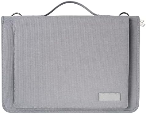 Caixa de mensageiro de laptop de couro cinza Broonel - Compatível com Asus Vivobook S412UA -EK026T Notebook PC 14