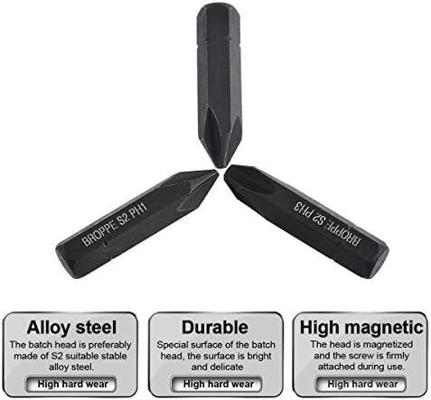 HOHXEN MAGNÉTICA CHAVE CHAVE CHAVE BITS, 3PCS 5/16 HEX HAXH PH1 PH2 KITS CHAVERSA DE COMPLENHA